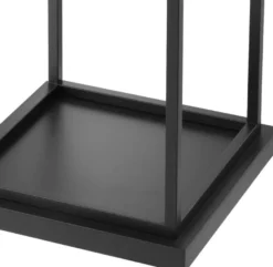 Casa Padrino Luxus Stehleuchte Schwarz / Alabasterfarben 45 x 45 x H. 114,5 cm - Moderne Wohnzimmer Lampe - Luxus Kollektion