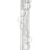Casa Padrino Luxus Stehleuchte Silber / Weiß Ø 48 x H. 176 cm - Designer Lampe mit Kristallglas - Luxus Wohnzimmer Lampe