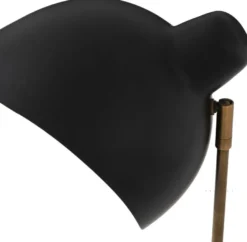 Casa Padrino Luxus Stehleuchte Antik Messingfarben / Schwarz 87 x 87 x H. 180 cm - Elegante Dreibein Stehlampe im 50er Jahre Stil - Luxus Kollektion