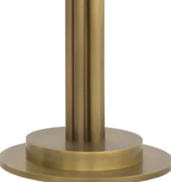 Casa Padrino Luxus Stehleuchte Antik Messingfarben / Weiß Ø 60 x H. 195 cm - Runde Metall Stehleuchte mit Glas Lampenschirm - Luxus Kollektion
