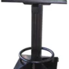 Casa Padrino Luxus Stehtisch mit Fußstütze Schwarz 80 x 80 x H. 110 cm - Massivholz Bartisch