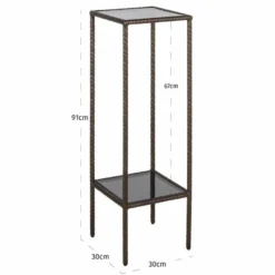 Casa Padrino Luxus Säule Bronze / Schwarz H. 91 cm - Luxus Wohnzimmer Möbel