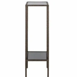 Casa Padrino Luxus Säule Bronze / Schwarz H. 91 cm - Luxus Wohnzimmer Möbel