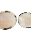 Casa Padrino Luxus Tablett 2er Set Schwarz / Cremeweiß - 2 dekorative Tabletts aus Kunstharz in transparenter Optik - Luxus Deko Accessoires