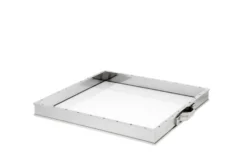 Casa Padrino Luxus Tablett Nickel Finish Silber 55 x 50 x H. 5 cm - Edles Hotel Accessoire