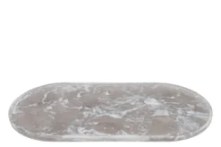 Casa Padrino Luxus Tablett Schwarz 60 x 30 x H. 1,7 cm - Großes rechteckiges Deko Tablett aus Kunstharz mit transparent schwarzer Wirbeloptik - Luxus Deko Accessoires