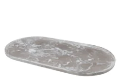 Casa Padrino Luxus Tablett Schwarz 60 x 30 x H. 1,7 cm - Großes rechteckiges Deko Tablett aus Kunstharz mit transparent schwarzer Wirbeloptik - Luxus Deko Accessoires