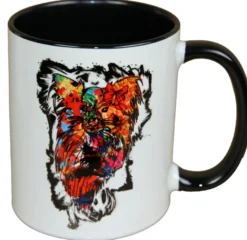 Casa Padrino Luxus Tasse Harald Glööckler Pompöös Flower Bunt 9,5 cm x 8,5 cm - Porzellan Design Tasse