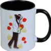 Casa Padrino Luxus Tasse Hund mit Blumenstrauß von Harald Glööckler Pompöös, 9,5 x 8,5 cm, 320 ml