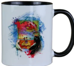 Casa Padrino Luxus Tasse Papagei Bunt aus der Harald Glööckler Pompöös Kollektion, 9,5 cm x 8,5 cm