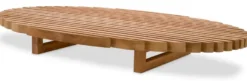 Casa Padrino Luxus Teak Couchtisch Naturfarben 170,5 x 99,5 x H. 21,5 cm - Ovaler Teakholz Wohnzimmertisch - Teakholz Wohnzimmer Möbel - Massivholz Möbel - Luxus Möbel - Luxus Einrichtung