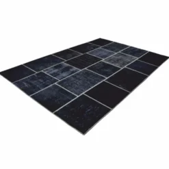 Casa Padrino Luxus Teppich Schwarz / Oliv 300 x 200 cm - Rechteckiger Wollteppich - Wohnzimmer Teppich - Hotel Teppich
