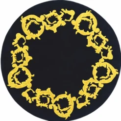 Casa Padrino Luxus Teppich Schwarz / Gold - Verschiedene Größen - Luxus Interior