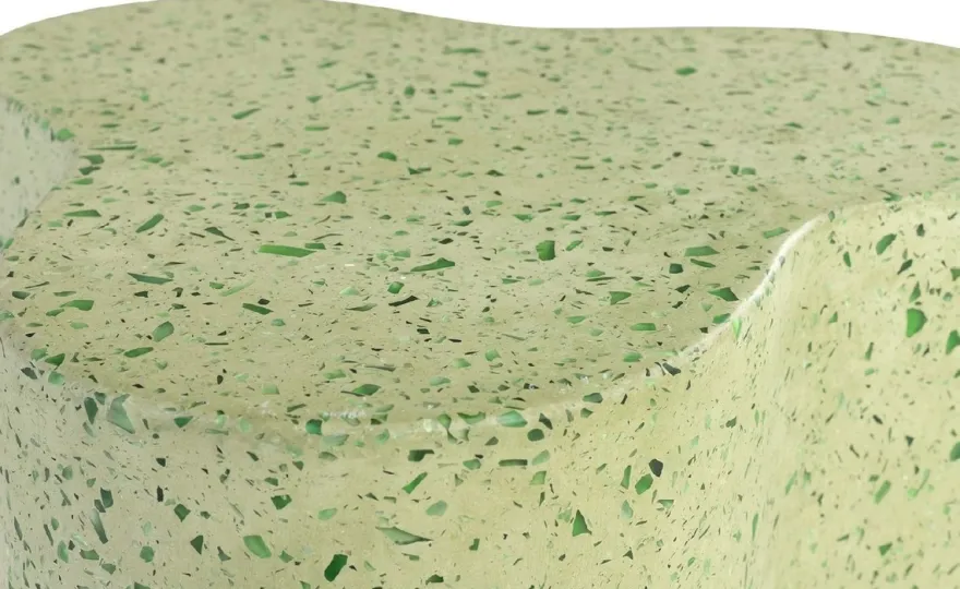 Casa Padrino Luxus Terrazzo Naturstein Beistelltisch / Hocker Grün 41,5 x 41,5 x H. 45 cm - Wohnzimmer Möbel - Hotel Möbel - Naturstein Möbel - Luxus Möbel - Luxus Einrichtung