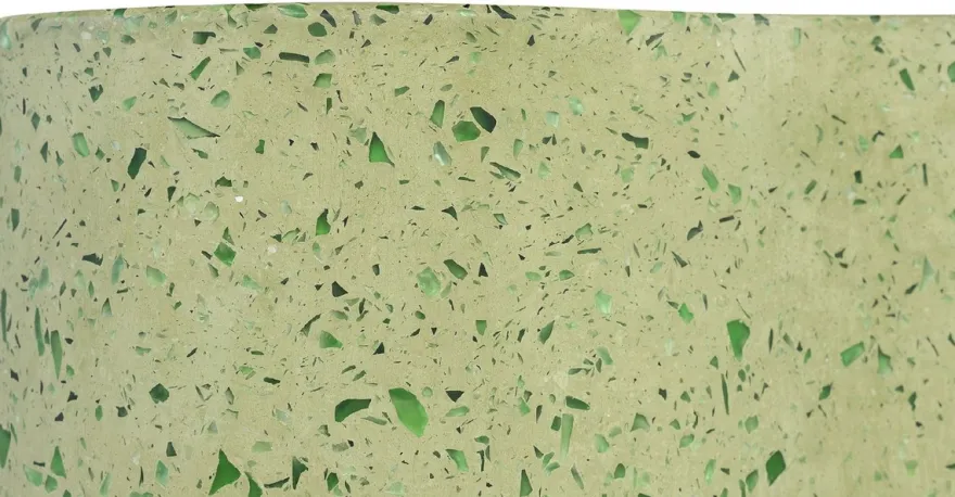 Casa Padrino Luxus Terrazzo Naturstein Beistelltisch / Hocker Grün 41,5 x 41,5 x H. 45 cm - Wohnzimmer Möbel - Hotel Möbel - Naturstein Möbel - Luxus Möbel - Luxus Einrichtung