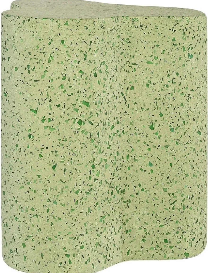 Casa Padrino Luxus Terrazzo Naturstein Beistelltisch / Hocker Grün 41,5 x 41,5 x H. 45 cm - Wohnzimmer Möbel - Hotel Möbel - Naturstein Möbel - Luxus Möbel - Luxus Einrichtung