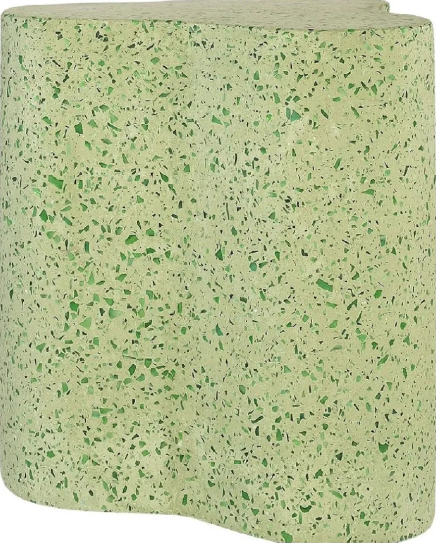 Casa Padrino Luxus Terrazzo Naturstein Beistelltisch / Hocker Grün 41,5 x 41,5 x H. 45 cm - Wohnzimmer Möbel - Hotel Möbel - Naturstein Möbel - Luxus Möbel - Luxus Einrichtung