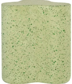 Casa Padrino Luxus Terrazzo Naturstein Beistelltisch / Hocker Grün 41,5 x 41,5 x H. 45 cm - Wohnzimmer Möbel - Hotel Möbel - Naturstein Möbel - Luxus Möbel - Luxus Einrichtung