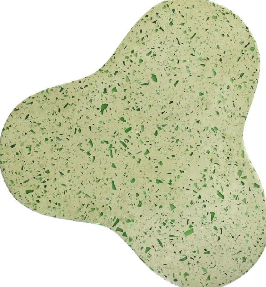 Casa Padrino Luxus Terrazzo Naturstein Beistelltisch / Hocker Grün 41,5 x 41,5 x H. 45 cm - Wohnzimmer Möbel - Hotel Möbel - Naturstein Möbel - Luxus Möbel - Luxus Einrichtung