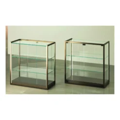 Casa Padrino Luxus Theken-Vitrine 95 x 45 cm H. 95 cm mit 2 LED-Spots - Ladeneinrichtung - Boutique Möbel - Made in Italy