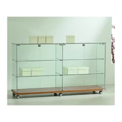 Casa Padrino Luxus Theken-Vitrine 157 x 40 cm H. 90 cm - Ladeneinrichtung - Boutique Möbel - Made in Italy