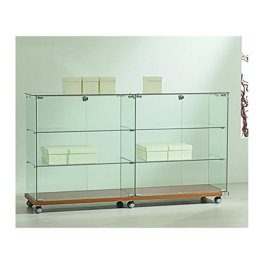 Casa Padrino Luxus Theken-Vitrine 157 x 40 cm H. 90 cm - Ladeneinrichtung - Boutique Möbel - Made in Italy