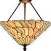 Casa Padrino Luxus Tiffany Deckenleuchte Mehrfarbig Ø 50 x H. 55 cm - Luxus Deckenlampe aus zahlreichen Glas Mosaik Stücken
