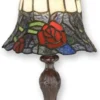 Casa Padrino Luxus Tiffany Hockerleuchte Mehrfarbig Ø 19,5 x H. 37 cm - Tiffany Tischleuchte - Tiffany Schreibtischleuchte - Tiffany Leuchten - Luxus Leuchten - Luxus Interior