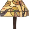 Casa Padrino Luxus Tiffany Hockerleuchte Mehrfarbig 15 x 15 x H. 31 cm - Tiffany Schreibtischleuchte - Tiffany Tischleuchte - Luxus Interior - Luxus Leuchten - Tiffany Leuchten