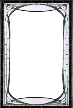 Casa Padrino Luxus Tiffany Wandspiegel Mehrfarbig 50 x H. 75 cm - Rechteckiger Jugendstil Wohnzimmer Spiegel - Schlafzimmer Spiegel - Garderoben Spiegel - Luxus Tiffany Möbel