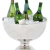 Casa Padrino Luxus Tisch Champagner Kühler Solid Table Luxury vernickelt H 26 cm B 39 cm