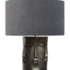 Casa Padrino Luxus Tischlampe in bronze schwarz mit anthrazitfarbenen Lampenschirm 60 x H. 73 cm - Hotel Restaurant Lampen