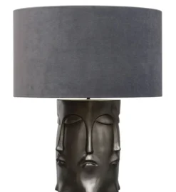 Casa Padrino Luxus Tischlampe in bronze schwarz mit anthrazitfarbenen Lampenschirm 60 x H. 73 cm - Hotel Restaurant Lampen
