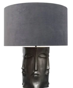 Casa Padrino Luxus Tischlampe in bronze schwarz mit anthrazitfarbenen Lampenschirm 60 x H. 73 cm - Hotel Restaurant Lampen