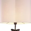 Casa Padrino Luxus Tischleuchte Bronzefarben / Weiß 40 x 38 x H. 95 cm - Elegante Schreibtischleuchte mit Lampenschirm - Luxus Leuchten
