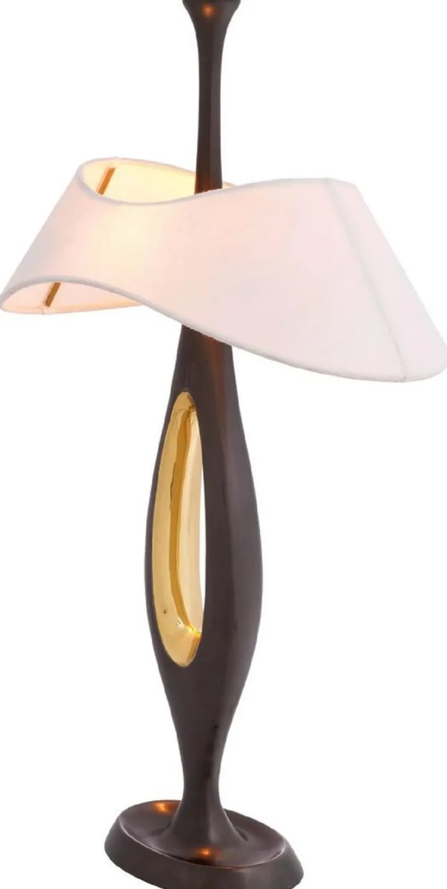Casa Padrino Luxus Tischleuchte Rotguss / Messing / Weiß 41,5 x H. 63 cm - Messing Schreibtischleuchte mit Lampenschirm - Luxus Tischleuchten - Luxus Leuchten - Luxus Möbel - Luxus Interior