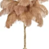 Casa Padrino Luxus Tischleuchte Palme Khaki / Gold 75 x 75 x H. 80 cm - Moderne Tischlampe im Palmen Design - Luxus Leuchten - Luxus Qualität