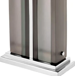 Casa Padrino Luxus Tischleuchte Silber / Grau 45 x 22 x H. 73 cm - Hotel & Restaurant Tischlampe