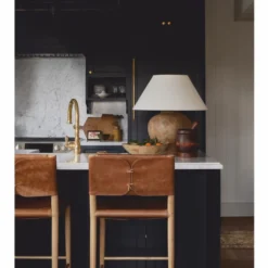 Casa Padrino Luxus Tischleuchte Braun / Cremeweiß H. 58,5 cm - Luxus Leuchten