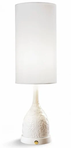 Casa Padrino Luxus Tischleuchte Porzellan Weiß H53 x 17 cm - Luxus Beleuchtung Tischlampe