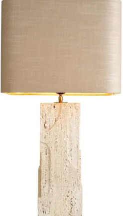 Casa Padrino Luxus Tischleuchte Weiß / Beige H. 76 cm - Luxus Schreibtischleuchten