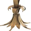 Casa Padrino Luxus Tischleuchte Vintage Messingfarben Ø 38 x H. 66,5 cm - Designer Wohnzimmerlampe im Palmen Design