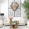 Casa Padrino Luxus Tischleuchte Grau / Antik Messing / Schwarz Ø 40 x H. 75 cm - Marmor Schreibtischleuchte mit rundem Samt Lampenschirm - Luxus Tischleuchten - Luxus Schreibtischleuchten