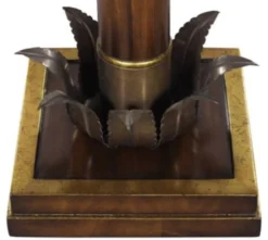 Casa Padrino Luxus Tischleuchte / Tischlampe Palme Braun 60 x 60 x H. 78 cm - Luxus Qualität