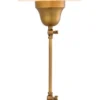 Casa Padrino Luxus Tischleuchte Antik Messing / Schwarz / Weiß Ø 42 x H. 55 cm - Verstellbare Schreibtschleuchte mit rundem Glas Lampenschirm - Luxus Leuchten - Luxus Möbel - Luxus Interior