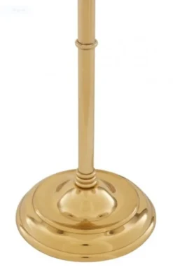 Casa Padrino Luxus Tischleuchte aus Messing in poliertem Messing - Durchmesser 18 x 62 cm - Höhe 73 cm