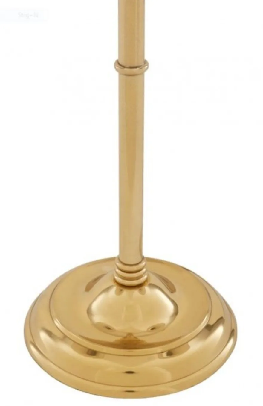 Casa Padrino Luxus Tischleuchte aus Messing in poliertem Messing - Durchmesser 18 x 62 cm - Höhe 73 cm