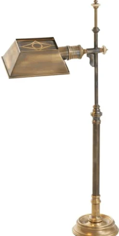 Casa Padrino Luxus Tischleuchte Vintage Messing 16 x 20,5 x H. 82 cm - Antikstil Tischlampe