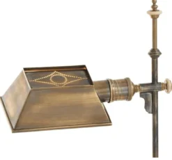Casa Padrino Luxus Tischleuchte Vintage Messing 16 x 20,5 x H. 82 cm - Antikstil Tischlampe