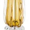 Casa Padrino Luxus Tischleuchte in Gelb und Gold - 75,5 cm Höhe - Elegante Designleuchte für gehobene Wohnräume